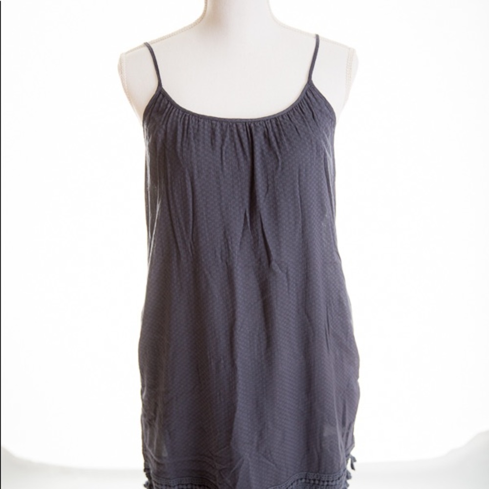 Trovata Navy Blue Calf Length Sun Dress